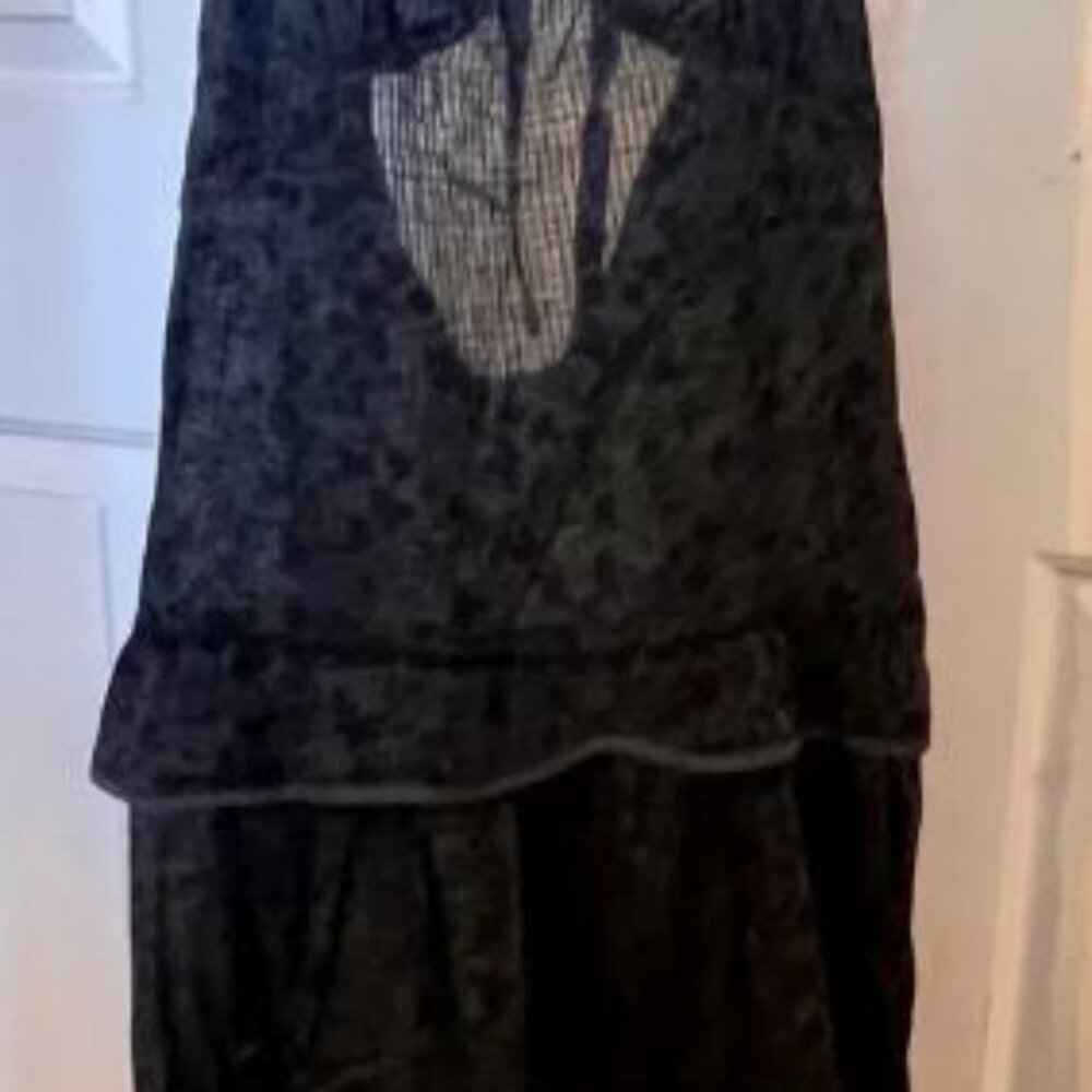 Jr. Volcom Stylized Black Textured Backless Dress